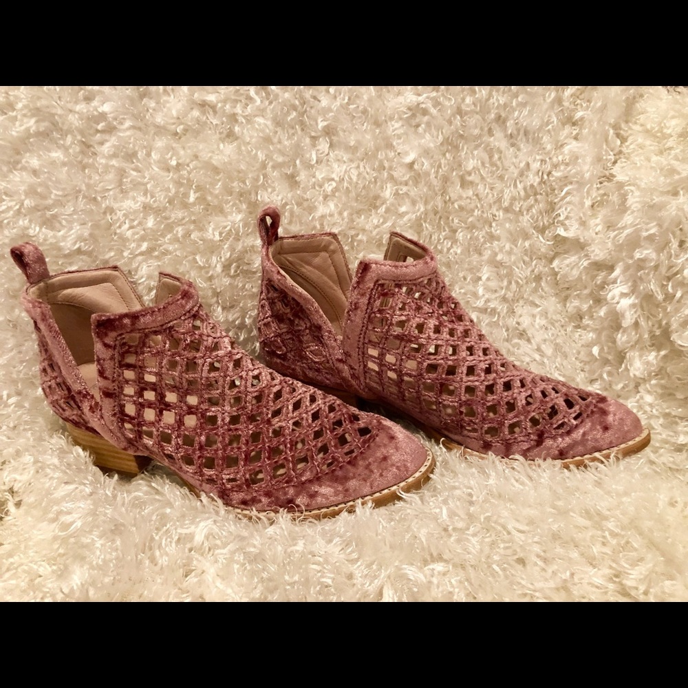 Jeffrey Campbell Taggart Velvet Booties